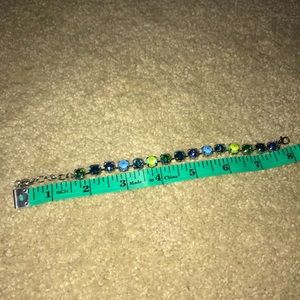 Beautiful blues and greens crystal bracelet